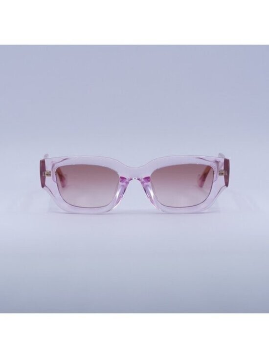 Gucci GG1558SK 003 Sunglasses Pink Rectangle Frame, Burgundy Lenses main image 4